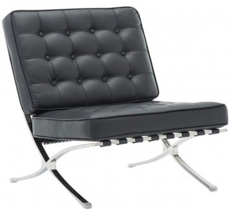 BARCELONA Type Chair Black Pu