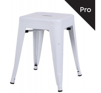 RELIX Low Stool Steel White