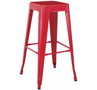 RELIX Bar Stool Red Metal