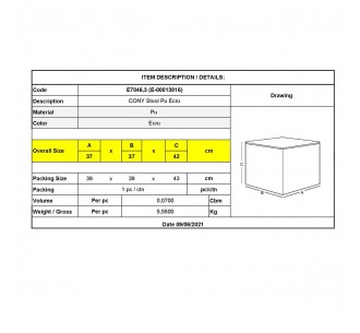 CONY Stool Pu Ecru 2