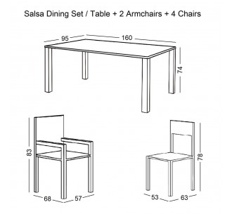 SALSA Dining Set (1+2+4)... 2