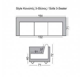 STYLE 3-Seater K/D Sofa... 2