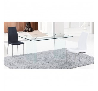 GLASSER Clear Dining Table...