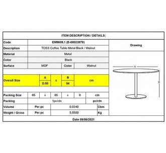 TOSS Coffee Table Ø50xH54cm... 2