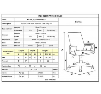 BF3301 Low Back Armchair... 2