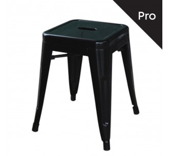 RELIX Low Stool Steel Black