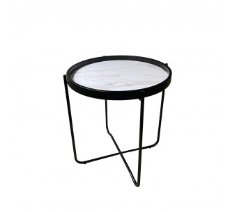 ALABASTER SIDE TABLE WHITE...