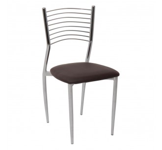 VIVIAN Chair, Pvc Dark Brown
