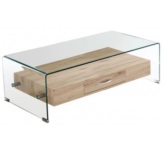 GLASSER Wood Coffee Table...