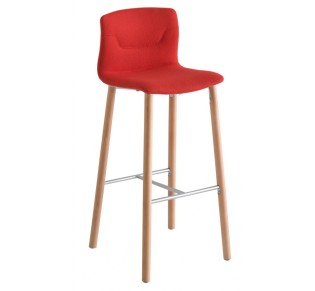 Slot 78/68 BL Upholstered bar stool by Gaber | Avant Garde