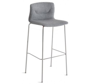 Slot 78/68 Upholstered metal bar stool by Gaber | Avant Garde