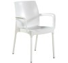Norman White Aluminium Armchair 
