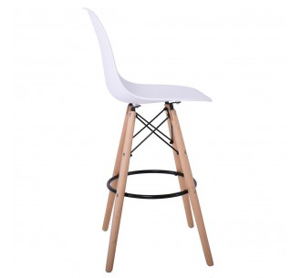 ART Wood Bar Stool PP White 2