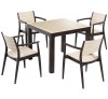 Regnum Τραπεζαρία 5τμχ 90x90 Brown/Cappuccino