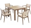 Regnum Τραπεζαρία 5τμχ 90x90 Desert brown/Cappuccino