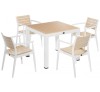 Regnum Ivory/cappuccino 5pcs dining set 90x90