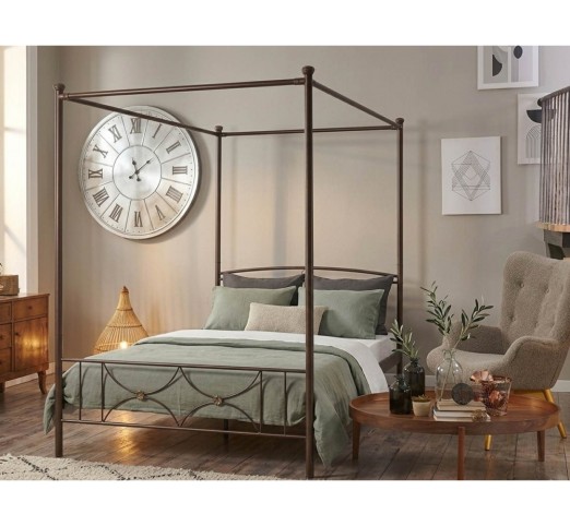MC26 Rust Metal Bed with top for Matress 150x200