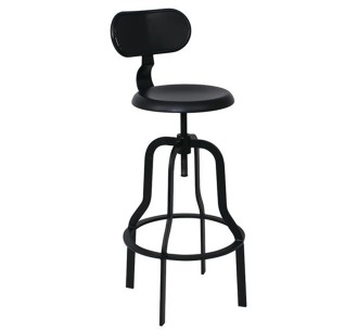 BRUNO Bar Stool Steel Black