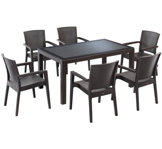 Defence dining table 150x90 7pcs/set by Novussi | Avant Garde