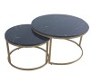 Yang Black coffee table set 2τμχ