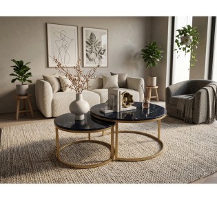 YANG coffee table set 2τμχ - 2 χρόνια εγγύηση | Avant Garde 2