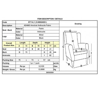 ADAMS Armchair Anthracite... 2