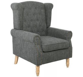ROSY Armchair Dark Grey Fabric