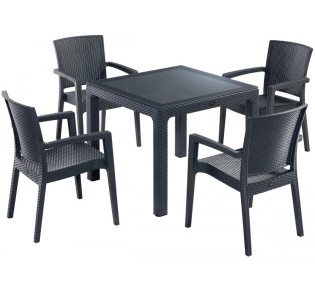 Defence dining table 90x90 5pcs/set by Novussi | Avant Garde