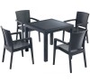 Defence Dining set 90x90 Anthracite
