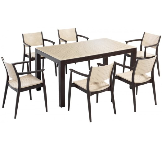 Seginus dinning table set 150x90cm - 2 years guarantee | Avant Garde