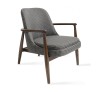 Paw Tweed ξύλινη lounge πολυθρόνα