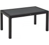 Wood 150 Brown Table with glass