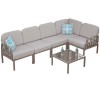 Garda corner set 6τμχ  Πολυπροπυλενίου Desert coffee/μπεζ
