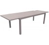Valetta Champagne aluminum extendable table