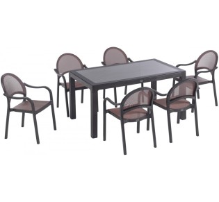 Florida dining table set 150x90cm by Novussi | Avant Garde