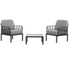 Garda Balcony set Πολυπροπυλενίου Ανθρακί/γκρι