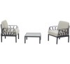 Garda Balcony set Πολυπροπυλενίου Ανθρακί/μπεζ