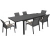 Valetta S/7 Anthracite aluminum with extendable table