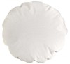 Waterproof Round White Upholstered Pouf