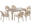 Tropic Tραπεζαρία set 7τμχ 90x150 Cappuccino