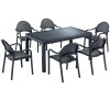 Tropic Anthracite 7pcs Dining set 90x150