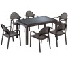 Tropic Brown 7pcs Dinning set 90x150