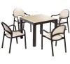 Senza Brown/cappuccino 5pcs Dining set 90x90