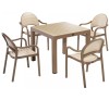 Senza Τραπεζαρία set 5τμχ 90X90 Desert brown/cappuccino