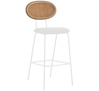 Mila Η65 metal stool with straw | 2 years warranty - Avant Garde 2