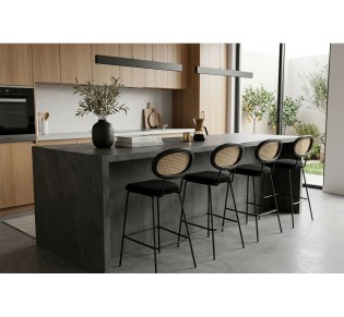 Mila Η65 metal stool with straw | 2 years warranty - Avant Garde 2