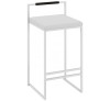 Colin white metal stool H64.5cm