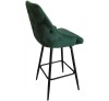 Rupert H65 green velvet metal stool