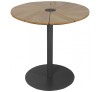 Kieras Anthracite metal table with polywood slats