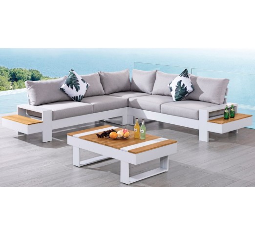 Allegra corner set aluminum-polywood-2 years guarantee | Avant Garde design